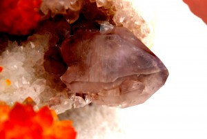 Amethyst Crystal on End of Skeletal Piece