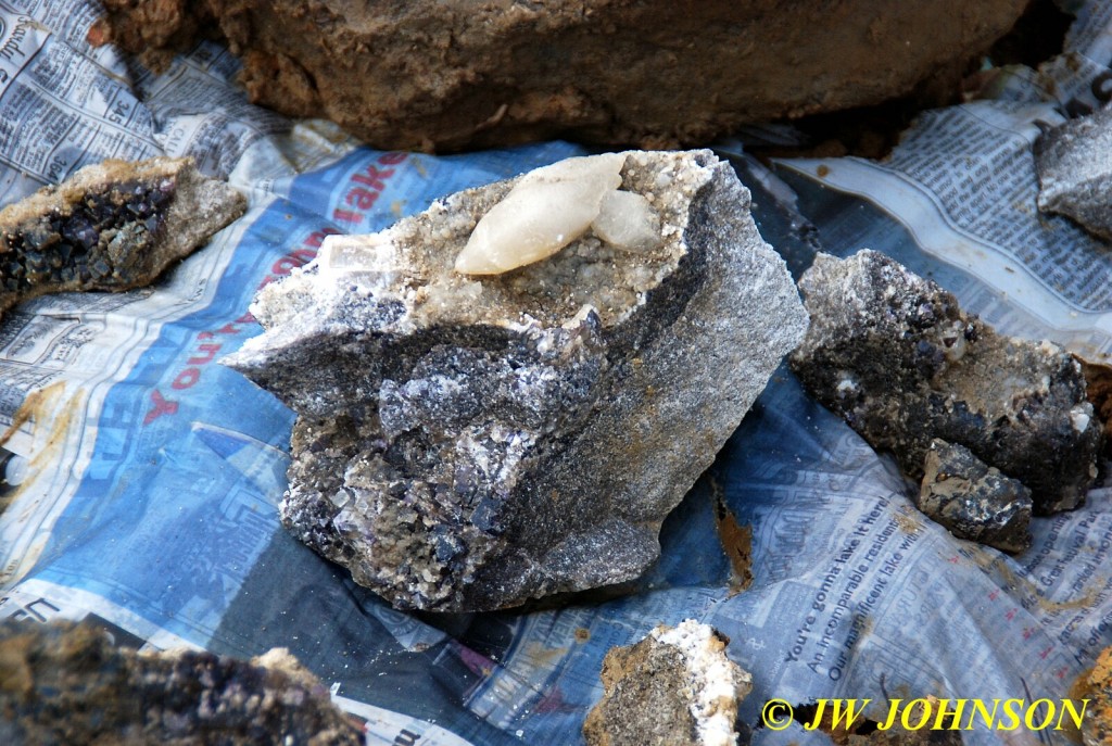 Calcite Crystal on Top of Cubes