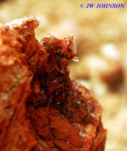 Close Up of Crystals on Boulder Face