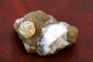 Gray Druse and Yellow Poker Chip