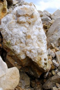 One End of a Large Boulder in the Pile