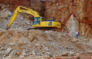 Ralph Working a Bluff Hole For Crystals