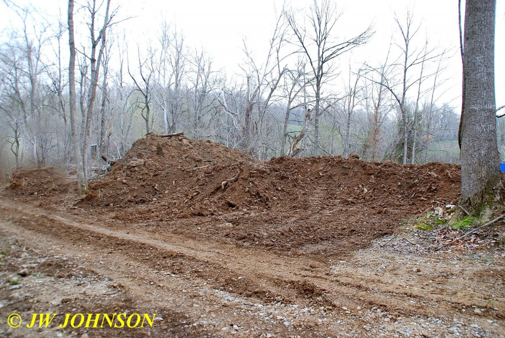 Tailing Pile Along Road Edge of Pit