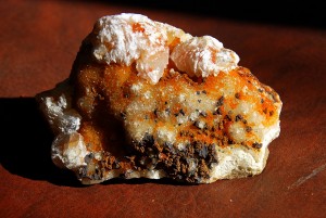 Yellow Druse with Limonite and Poker Chips 2