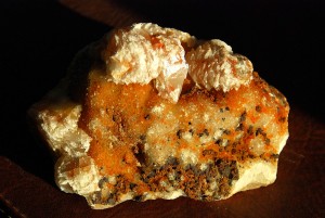 Yellow Druse with Limonite and Poker Chips