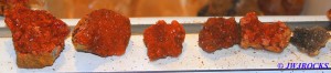 10 Pretty Red Calcite Druse