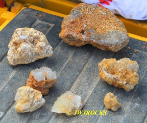 11 Calcite Druse with Chips