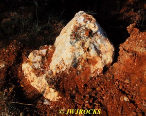 61 Crystals At Base of Yard Rock