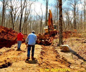 18 Setting Large Smooth Rocks On Road