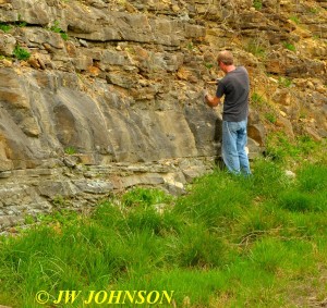 36 Travis Looks For Minerals in Roadcut