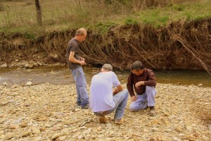 Phils Location Travis Mark & Phil in Creekbed - Chucks Pix